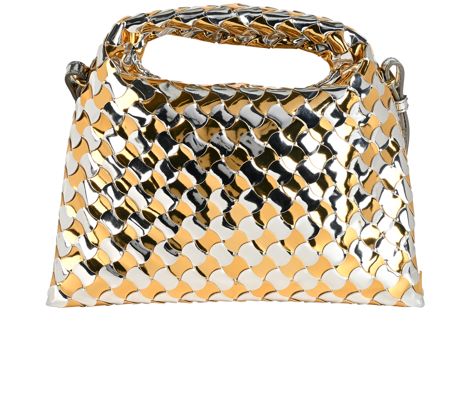 Mini Hop, &pound;950, Handbags, Gold/Silver, Leather, Back view